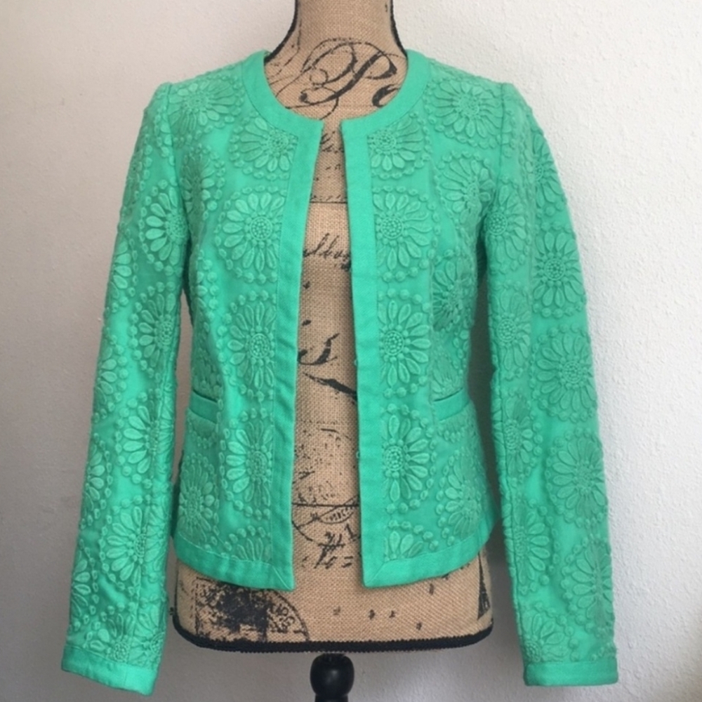Boden sheer floral overlay jacket